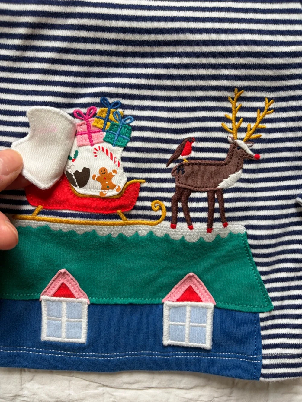 Baby Christmas Lift-a-Flap long sleeve Tee